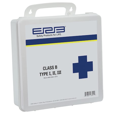 Deltaplus First Aid Kit, 2015 Unitized, Class B, Type I, II, III, Plastic Case 29962